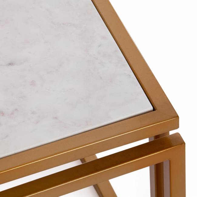 Столик кофейный Secret De Maison QUATTRO ( mod. 14153 ) алюминиевый сплав/мрамор, 41*41*41 см, золотой/белый мрамор золотой/белый мрамор алюминиевый сплав/мрамор Столик кофейный Secret De Maison QUATTRO ( mod. 14153 ) алюминиевый сплав/мрамор, 41*41*41 см, золотой/белый мрамор золотой/белый мрамор алюминиевый сплав/мрамор