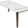Стол ESMIR 160 MATTE ARABESCATO SOLID CERAMIC/ орех, ®DISAUR