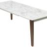 Стол ESMIR 160 MATTE ARABESCATO SOLID CERAMIC/ орех, ®DISAUR