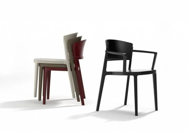 Кресло пластиковое Abuela B белый 580х525х765 мм