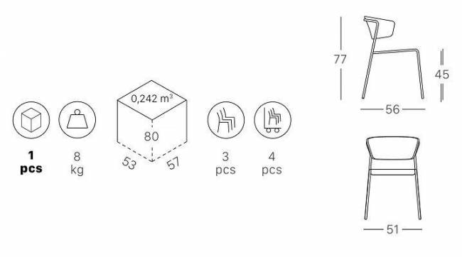 Кресло деревянное Lisa Wood черный глянцевый никель, орех 510х560х770 мм Кресло деревянное Lisa Wood черный глянцевый никель, орех 510х560х770 мм