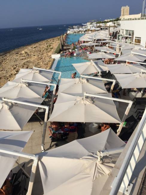 Зонт профессиональный 3х3 м Pompei Braccio белый, слоновая кость 3000х3000 мм