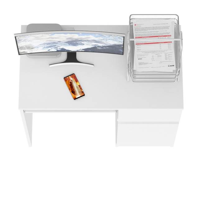 Стол компьютерный Мори МС-1 правый цвет белый Стол компьютерный Мори МС-1 правый цвет белый