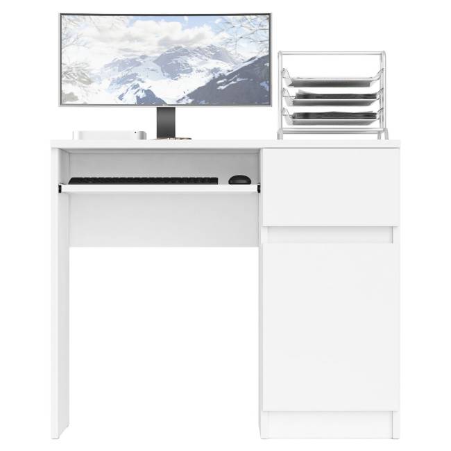 Стол компьютерный Мори МС-1 правый цвет белый Стол компьютерный Мори МС-1 правый цвет белый