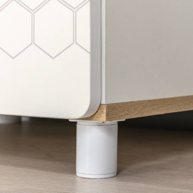 Два открытых стеллажа Эйп цвет белый/дуб белый