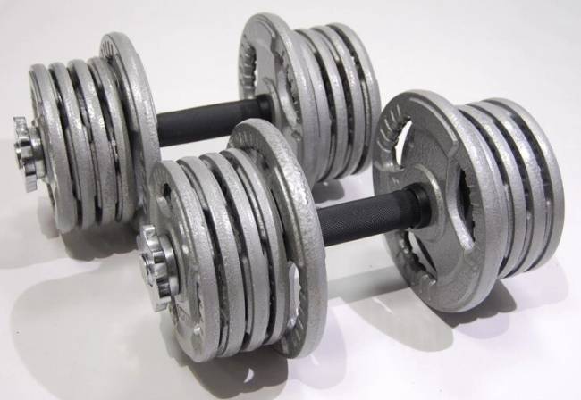 Набор гантелей металлических "Хаммертон Atlas Sport", 2x16,5 кг