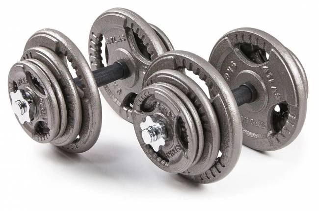 Набор гантелей металлических "Хаммертон Atlas Sport", 2x21,5 кг
