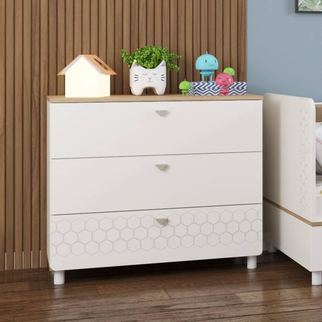 Детский комод Эйп 13.322 цвет белый/дуб белый