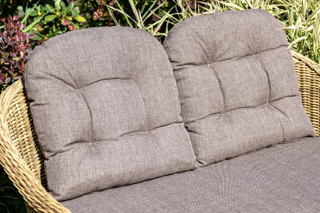 "Равенна" диван двухместный плетенный из ротанга, цвет соломенный "Равенна" диван двухместный плетенный из ротанга, цвет соломенный